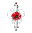 Watercolor Poppy Flower Royalty Free Vector Image