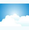 Blue sky with white cloud landscape background Vector Image