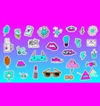 big set vaporwave styled colorful modern vector image vector image
