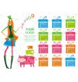 calendar girl vector image vector image