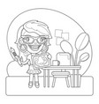 coloring page vector image