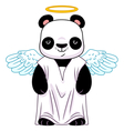 panda in angel suit vector image