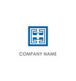 square maze geometry logo vector image vector image