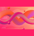 dynamic wavy fluid gradient abstract liquid pink vector image vector image