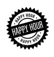 happy hour rubber stamp vector image