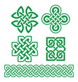 celtic irish patterns and braids - design vector image vector image