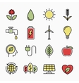 ecology line icons vector image vector image