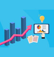 flat web analytics analysis design vector image