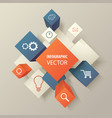 infographic cubes with web icons vector image vector image