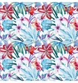 lily an hibiscus flower pattern vector image