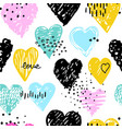 seamless pattern with hearts vector image
