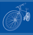 bicycle wire-frame style vector image vector image