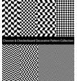 black and white chevron checkered collection vector image