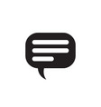 message - black icon on white background vector image vector image
