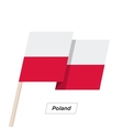 poland ribbon waving flag isolated on white vector image