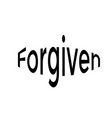 word christian faith - forgiven vector image vector image