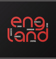 england t-shirt and apparel design vector image