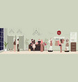fashion retail woman buy clothing in commercial vector image