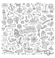 marine nautical hand symbols and objects vector image