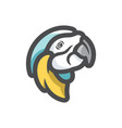 parrot exotic bird icon cartoon vector image