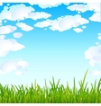 Spring natural background with blue sky clouds Vector Image