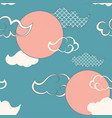 chinese seamless patterns with oriental sun vector image