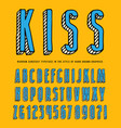 decorative sanserif bulk font vector image