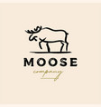 moose deer dry ink brush logo icon design vector image