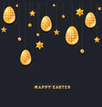 festive banner with greeting for happy easter vector image vector image