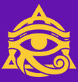 sacred egyptian symbol of the eye element vector image vector image