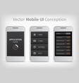 gray and orange mobile user interface vector image vector image