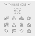 real estate thin line icon set vector image