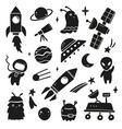 cute cartoon space set wit object vector image