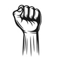 hand with fingers folded into a fist pointing up vector image vector image