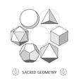 plato classic geometry forms vector image