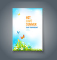 summer positive card vector image vector image