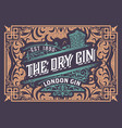 whiskey label with old frames vector image vector image