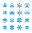 christmas snowflakes isolated set vector image