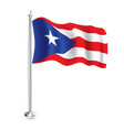 puerto rico flag isolated realistic wave vector image