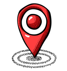 Cartoon image location icon pointer symbol Vector Image