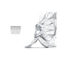 depression low poly banner template vector image vector image