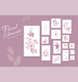 flowers pastel pink watercolor hand-painted vector image vector image