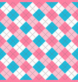 seamless argyle plaid blue pattern diamond check vector image vector image