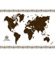 vintage map of the world vector image