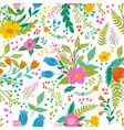 beautiful floral seamless pattern in gentle colors vector image
