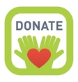 donate button icon vector image