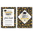 graduation party template invitation vector image