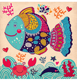 happy fish vector image vector image