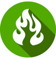 fire bonfire flame circle shape vector image