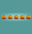 halloween postcard with orange pumpkins vector image vector image